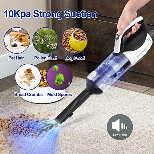 APOSEN Handheld Vacuum with Charging Dock, Cordless Hand Vacuum with