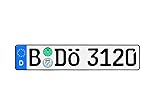 German Euro Plate with Registration Seals - Euro