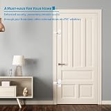 Aongray 4pk Zinc Sash Jammer Locks for uPVC Windows Doors Home Security White view 6