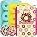 BAKHUK 3 Donut Baking Pan, Non-stick Silicone Molds, Full-size Round and Flower Donuts/Cake Molds
