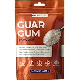 Vitamatic Guar Gum Powder 1 kg (2.2 lb) – Plant-Based Thickener & Stabilizer – Non-GMO, Gluten Free – Ideal for Baking, Cooki