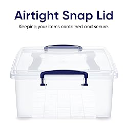Superio Clear Storage Boxes with Lids, Plastic
