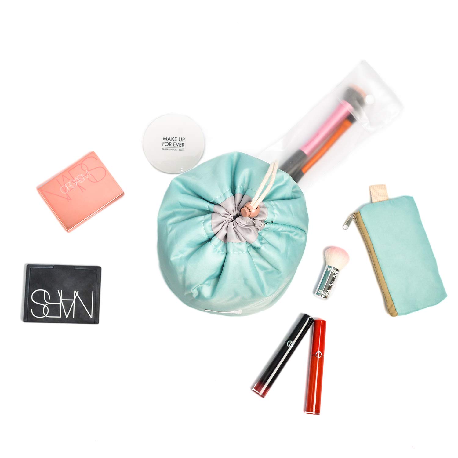 Charyeah Makeup Beauty Handy Bag Travel Cosmetic Case Brush Organizer Pouch Toiletry Kit Women Girls Storage Multifuncition Carry Bags Holder with Zipper : Beauty