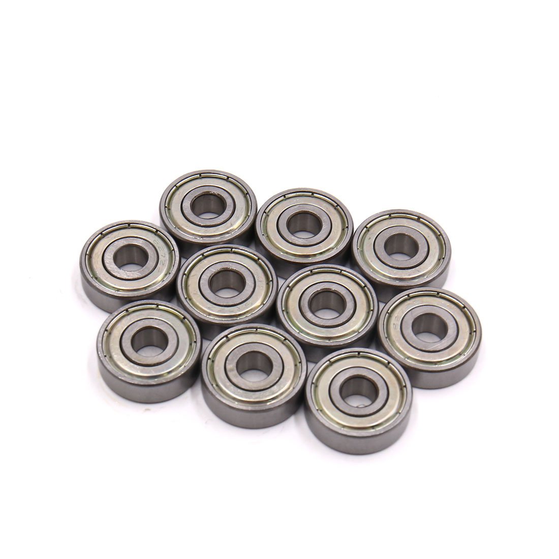 sourcingmap 10 Pcs 627Z 7 x 22 x 7mm Double Shielded Deep Groove Radial Ball Bearing