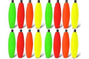 SEAOWL Peg Floats for Catfish Crappie,Foam Cigar Slip Fishing Corks Bobbers for Santee Rig