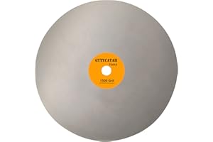 GYTYCATAH Diamond Flat Lap Disc, 8" x 1/2" Arbor 1500 Grit, Diamond Coated Flat Lap Wheel for Gemstone Ceramics Stone Glass, Grinding Sanding Disc Lapping Polishing Disc