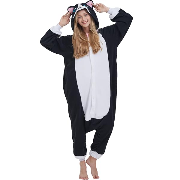 Unisex Erwachsenen Onesie – Tier-Pyjama, Warmes Fleece, Für Halloween, Cosplay & Zuhause, In S-XL