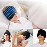 yenlk Migraine Relief Cap Reusable Cold Hot Therapy Head Wrap Black view 5