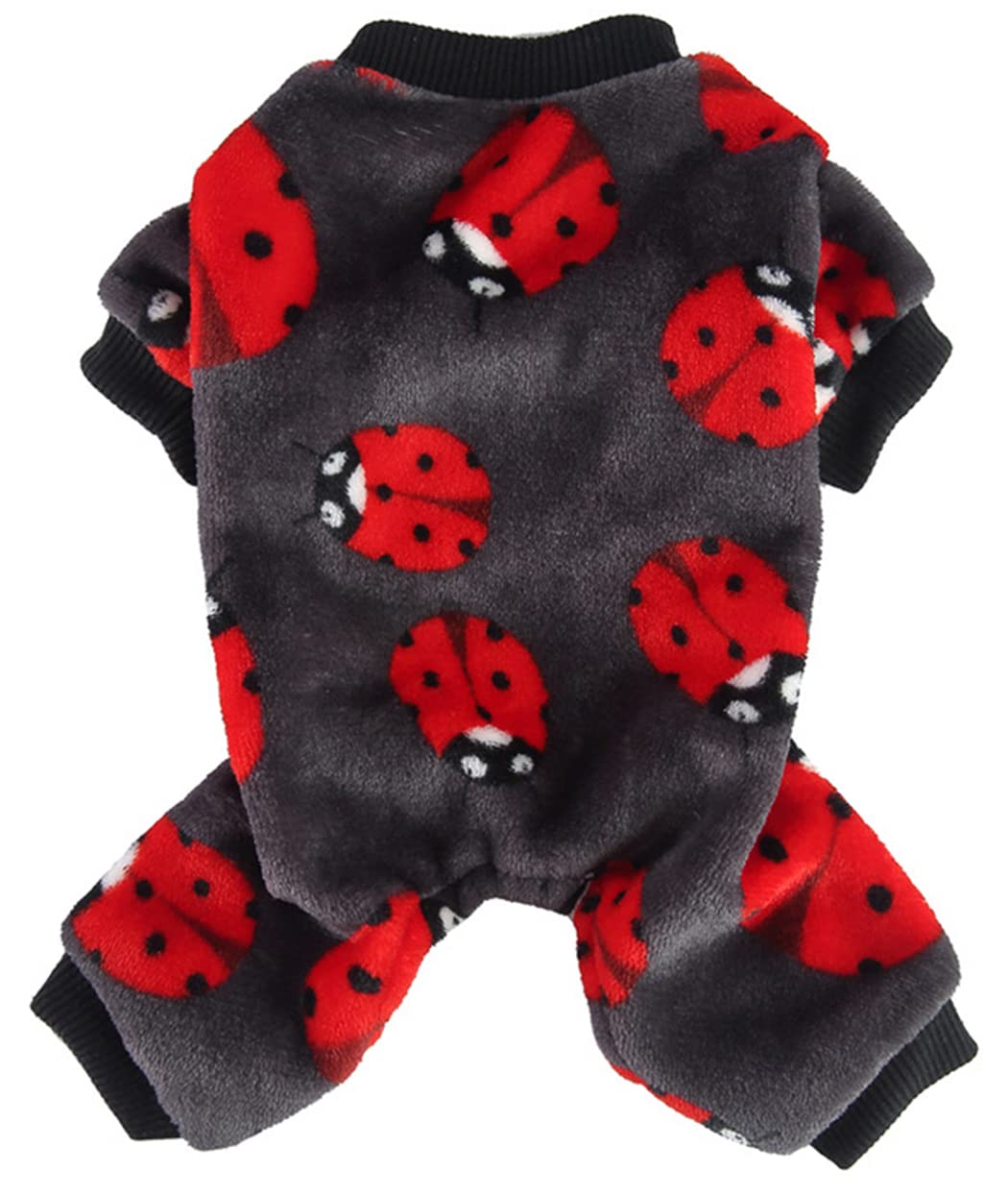 XIAOYU Cute Ladybug Pattern Dog Pajamas Pet Clothes Doggie Halloween Christmas Costumes Puppy Cat Jumpsuits, S — image 1