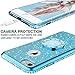 Cute iPhone 6s Case, Cute iPhone 6 Case, Glitter Luxury Bling Diamond Rhinestone Bumper with Ring Grip Kickstand Protective Thin Girly iPhone 6s Case/iPhone 6 Case for Women Girl - Blue