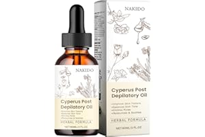 nakido Cyperus Rotundus Oil – Natural Body Hair Serum That Slows Unwanted Body Hair Regrowth, Reducing Body Hair Growth, Shrink Pores, Suitable for All Skin Types