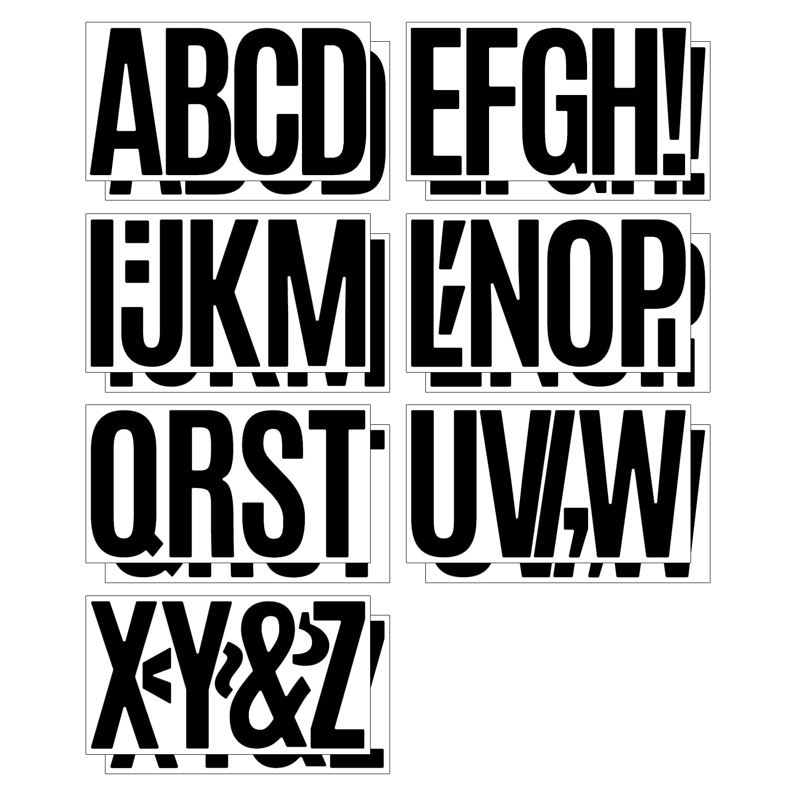 Bekecidi 6 Inch Vinyl Letters Stickers Large, 14 Sheets Sticky Letters Stick on Letter, Waterproof Large Alphabet Stickers for Sign Poster Mailboxes Bulletin Board Suitcase (Black)