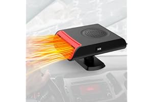 MILUKON Car Heater, 2 in1 12V 150W Plug-in Cigarette Lighter Fast Heating Demister Windshield Defroster, Window Defroster for Car, SUV, Trucks