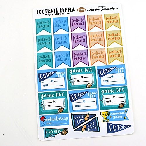 Football Mama Planner Stickers
