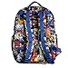 SEOUL EXTRA LARGE PRINTED LAPTOP BACKPACK Backpack, EXTRAORDINARY BLOCK, One Size