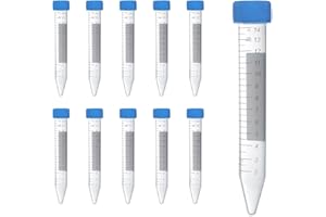 NANBEI 25 PCS 15mL Conical Centrifuge Tubes,Plastic Test Tube with Printed Graduation and Write-on Spot，Non-pyrogenic, DNase/