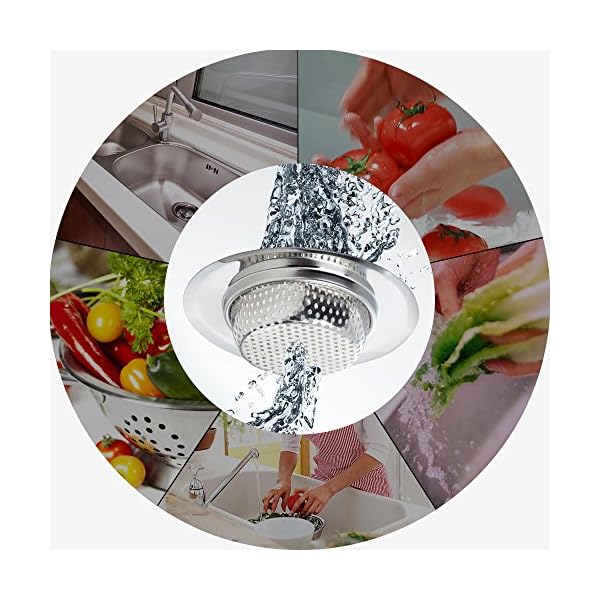 Fengbao 2PCS Kitchen Sink Strainer - Stainless Steel, Large Wide Rim 4.5" Diameter - Image 7