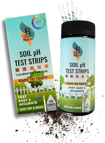 BoltSafe Soil pH Test Strips - 100 Pack, 3.5-9.0 pH Range, Easy Use