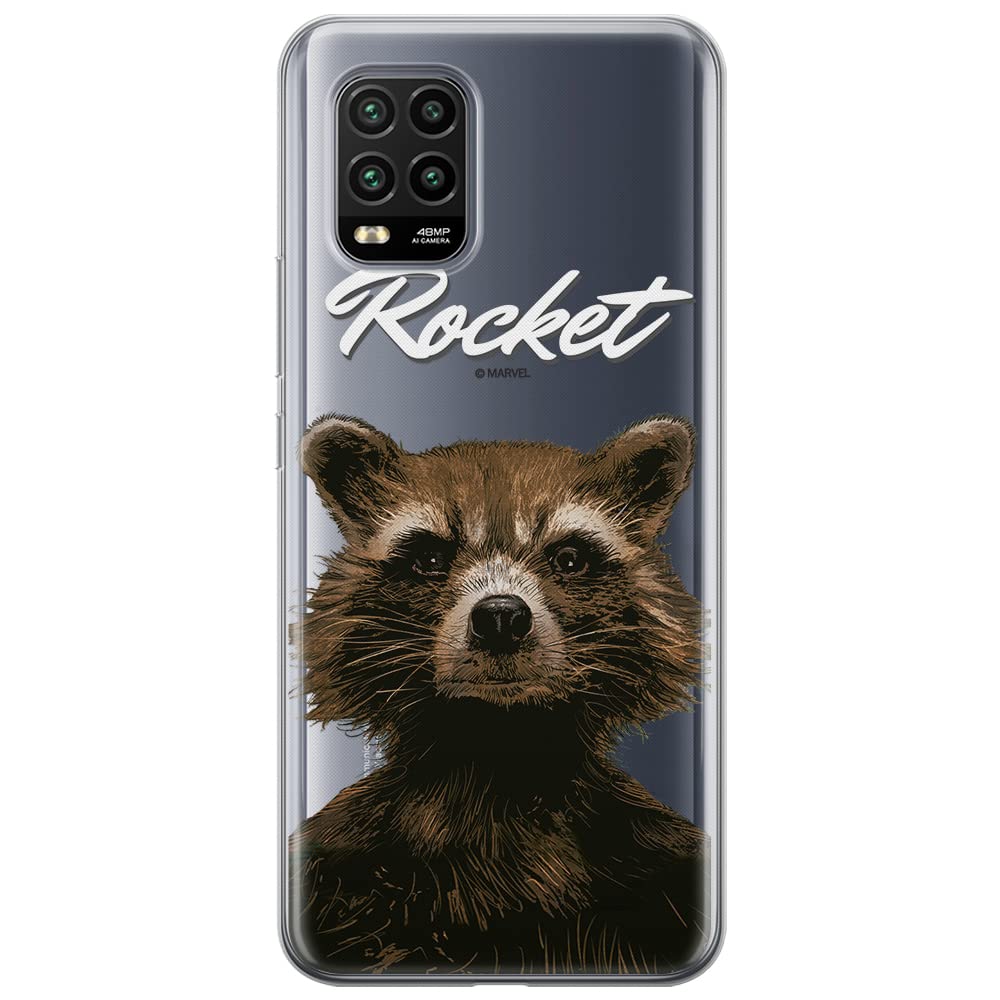 ERT GROUP mobile phone case for Xiaomi MI 10 LITE original and officially Licensed Marvel pattern Rocket 006 optimally adapted to the shape of the mobile phone, partially transparent — image 1