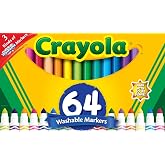 Crayola Washable Broad Line Marker Variety Set (64ct), Teacher School Supplies for Toddlers &amp; Kids, Ultra-Clean, Window, &amp; Gel FX Markers for Kids, 3+