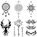 COKOHAPPY 6 Sheets Temporary Tattoo for Men Women Arm Shoulder Sanskrit Lotus Dream-Catcher Phoenix Totem Mandala