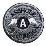 Asshole Merit Badge Police Military Tactical Morale Velcro Patch (Gray)