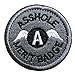 Asshole Merit Badge Police Military Tactical Morale Velcro Patch (Gray)