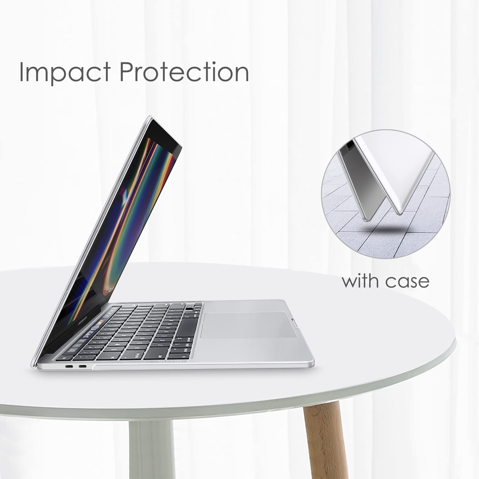 Fintie Case Compatible with MacBook Pro 13 (2016-2022) A2338(M2/M1)/A2289/A2251/A2159/A1989/A1706/A1708, Ultra Thin Hard Protective Case, Transparent
