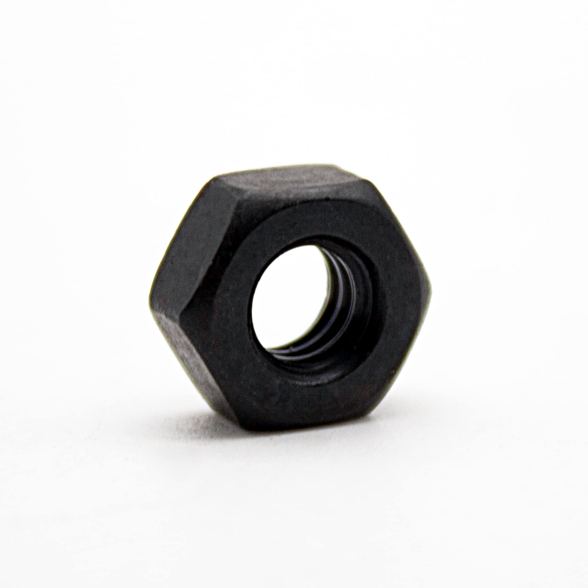 DOJA Barcelona Whitworth Nut Black Metal Self-Locking Hexagonal Nuts 3/8 Inch - Pack 20 - Industrial Grade Hex 3/8 BSF Nuts, Whitworth Lock Nut for Machinery & Industrial Applications