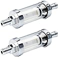 big-autoparts 5/16 inch 9747 Inline Fuel Filter With Clear View Glass And Chrome (2)