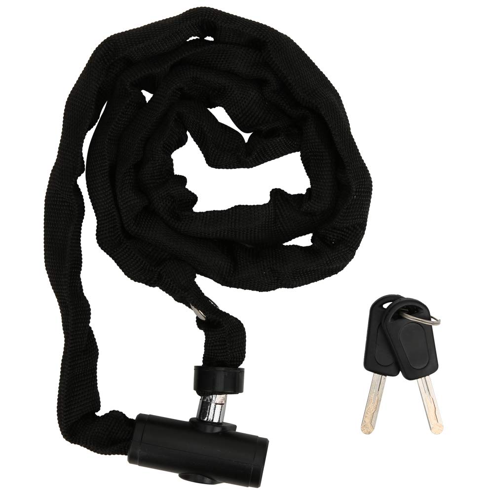 Bike Chain Lock with Key, 1.2m Bike Locks Heavy Duty Anti-Theft Chain Lock Portable Lengthen Cycling Safety Locking Chain for Motorcycle Electric Scooter Ride Other Riding Other