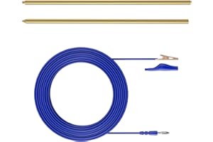 LIFENCE Copper Ground Rod,Portable Plug Grounding Rod Kit With 50ft Copper Wire & Alligator Clip for Electric Fences, Grounding Mats,Generator Antennas,Satellite Dishes (Copper Alloy Plug Ground Rod)