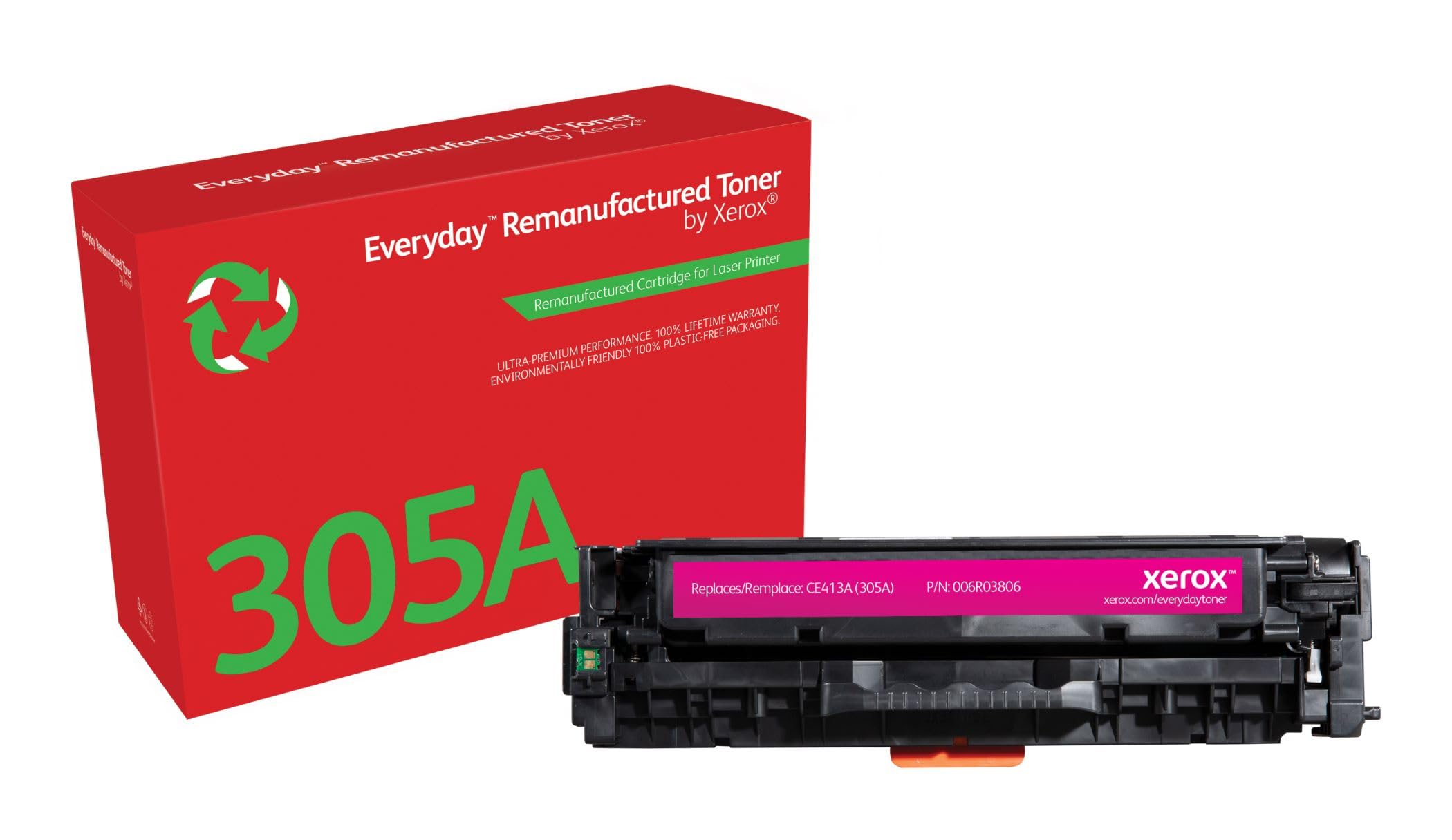 Xerox Everyday Compatible HP 305A CE413A Magenta Toner, Standard Capacity, Remanufactured