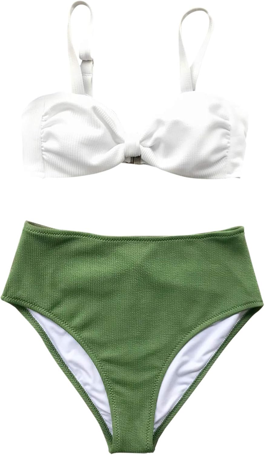 White and green swimsuit Clearance