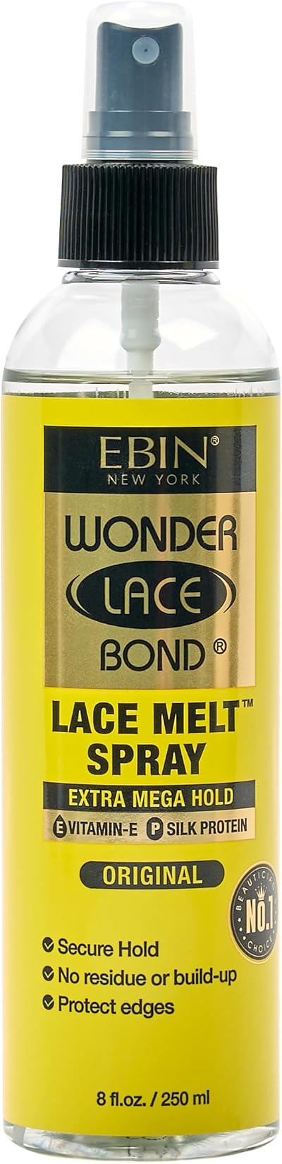 EBIN New York Wonder Lace Bond Melt Spray 250ml Extra Mega Hold