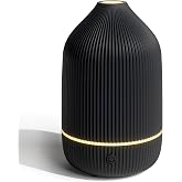 Essential Oil Diffuser, 100ml Aromatherapy Diffuser, Mini Ultrasonic Diffuser for Essential Oil, Home, Office, Cool Mist Humidifier with 7 Led Light, Auto Shut-Off, Black