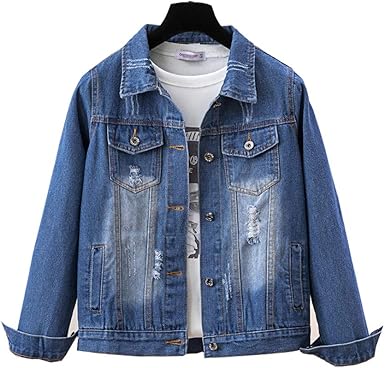 plus size stretch jean jacket