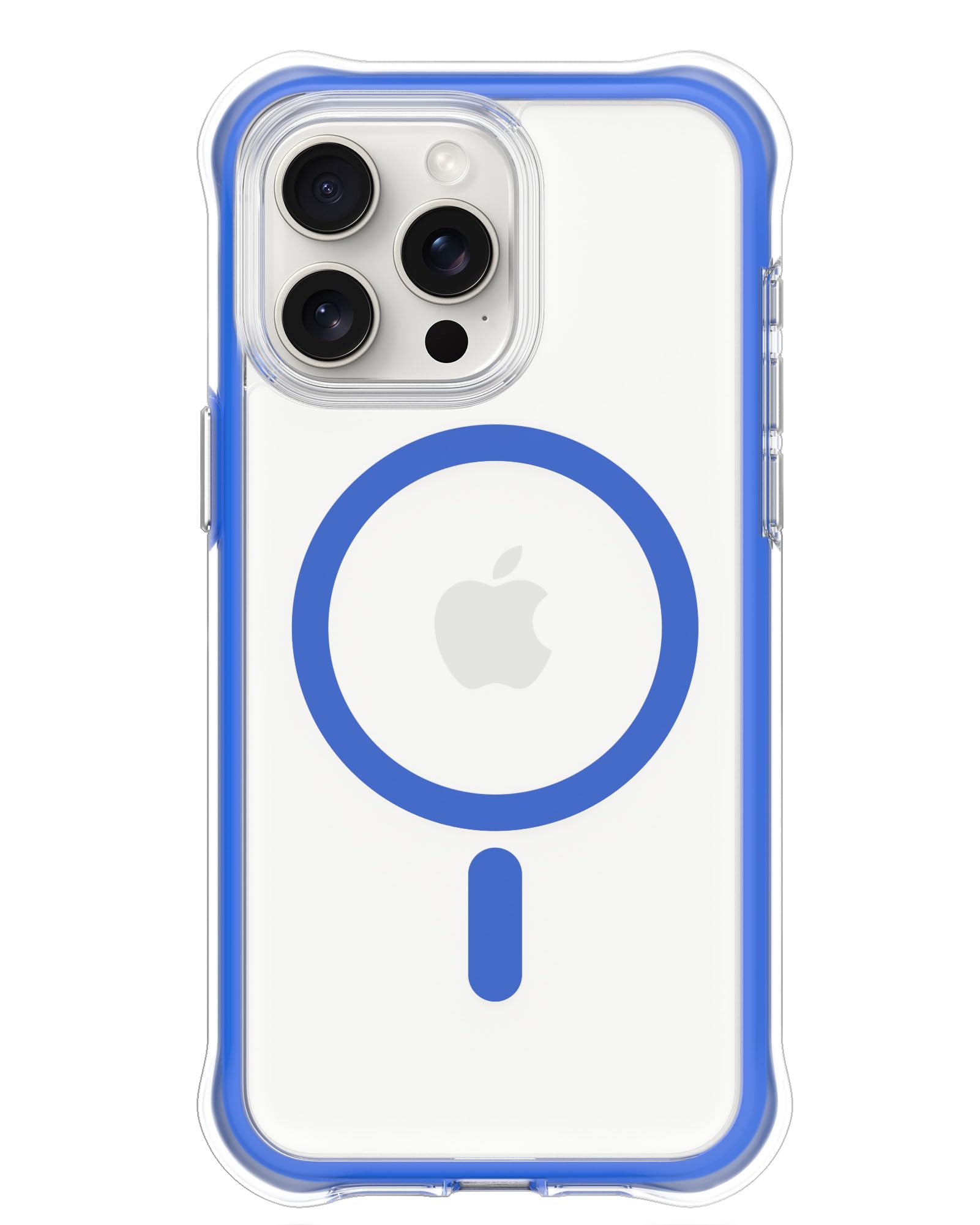 Photo 1 of ORNARTO Air Case for iPhone 15 Pro Max Clear, Compatible with MagSafe, Military-Grade Drop Protection Cover with Built-in Air-Blue