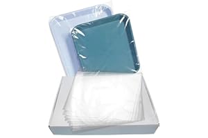 1000pcs Dental Tray Sleeves, Disposable Plastic Tray Covers, Fit Ritter Size B Trays, Clear Barrier Protection for Dental Cli
