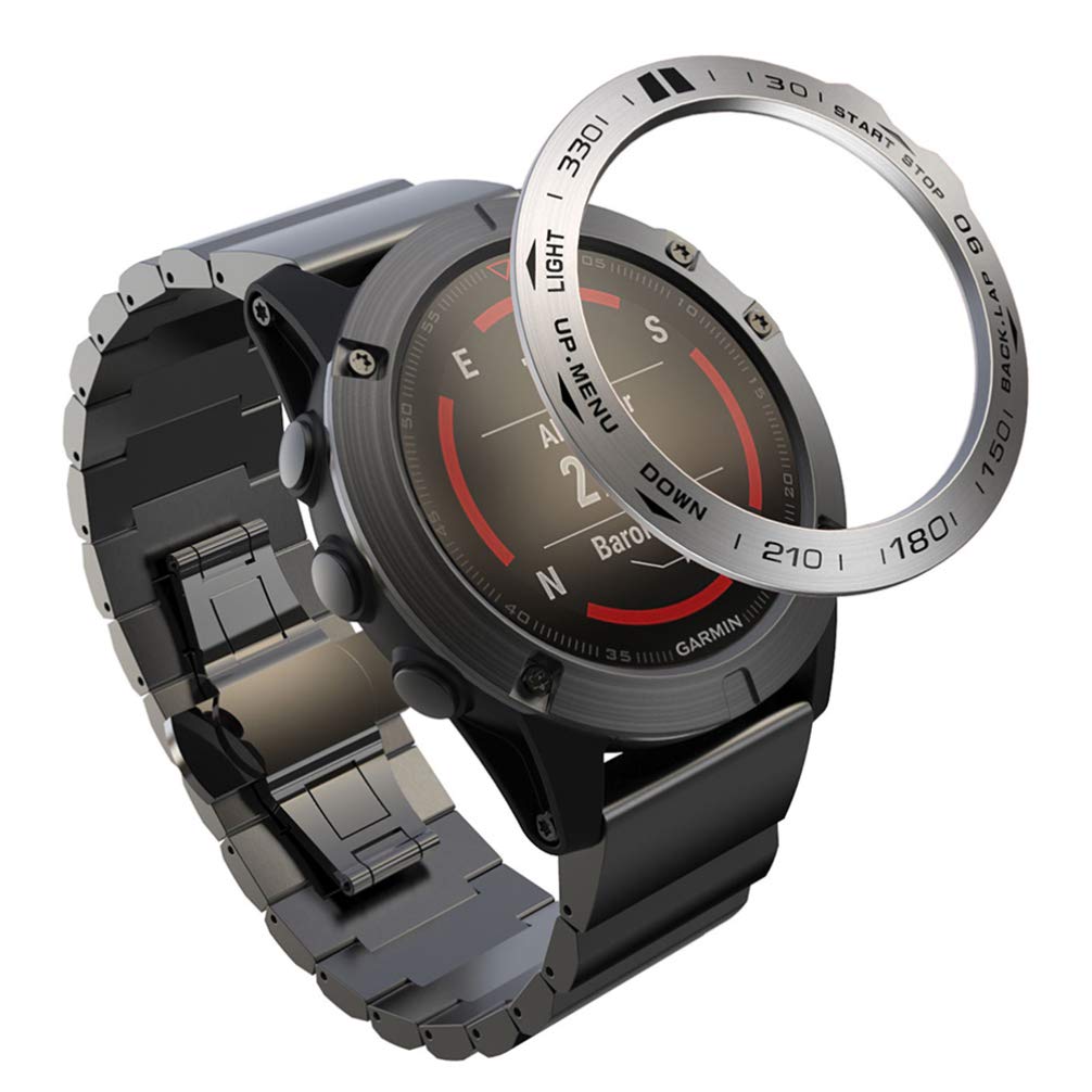 NICERIO Compatible for Garmin Fenix 5X Bezel Ring Anti Scratch & Collision Protector Compatible for Garmin Watch