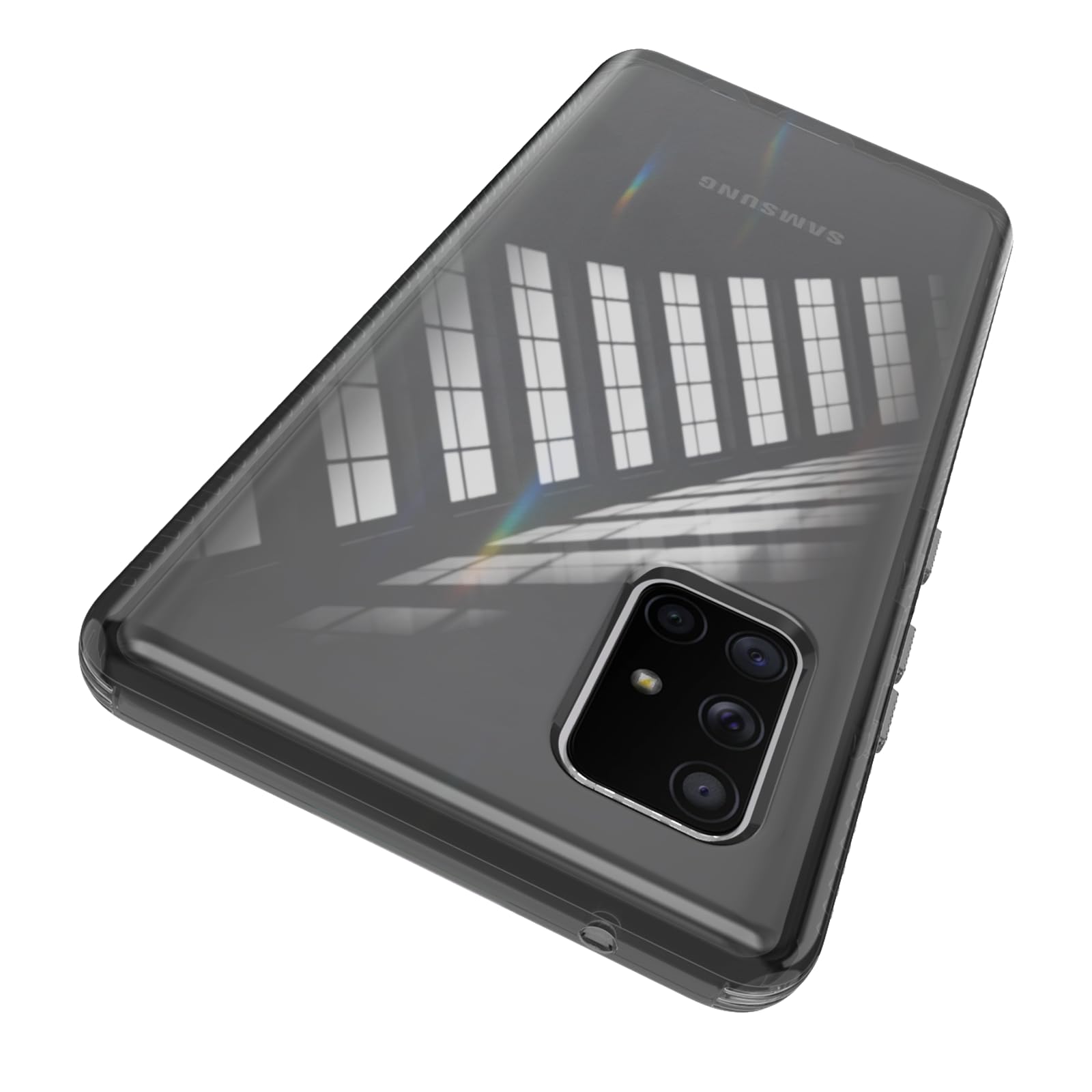 ANNSD Phone Case for Samsung A71 5G,Military-Grade Drop Protection, Scratch Resistant & Anti Slip Crystal Clear Soft TPU Slim Fit Case(NOT Fit with A71 4G SM-A715F/DS)(Black)
