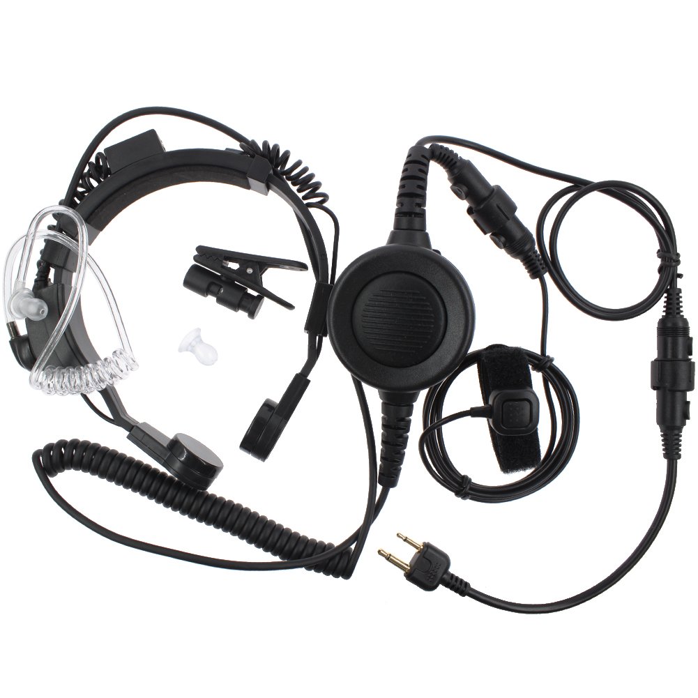 Amazon.com: Tenq Military Grade Tactical Throat Mic Headset/earpiece with  BIG Finger PTT for Icom Radio 2-pin Ic-12a, Ic-12at, Ic-12e, Ic-12gat, Ic-12ge,  ...