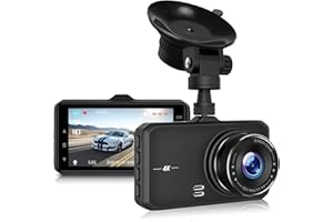 Dash Cam Front with 64G SD Card,4K Dashcam,170°Wide Angle Dashcams for Cars with Night Vision Camera,3'' Front Camera for Car