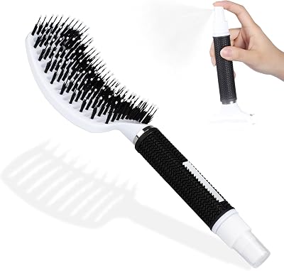 Alyvisun 2-in-1 Hairbrush with Spray Bottle Soft Bristle Detangler Scalp
