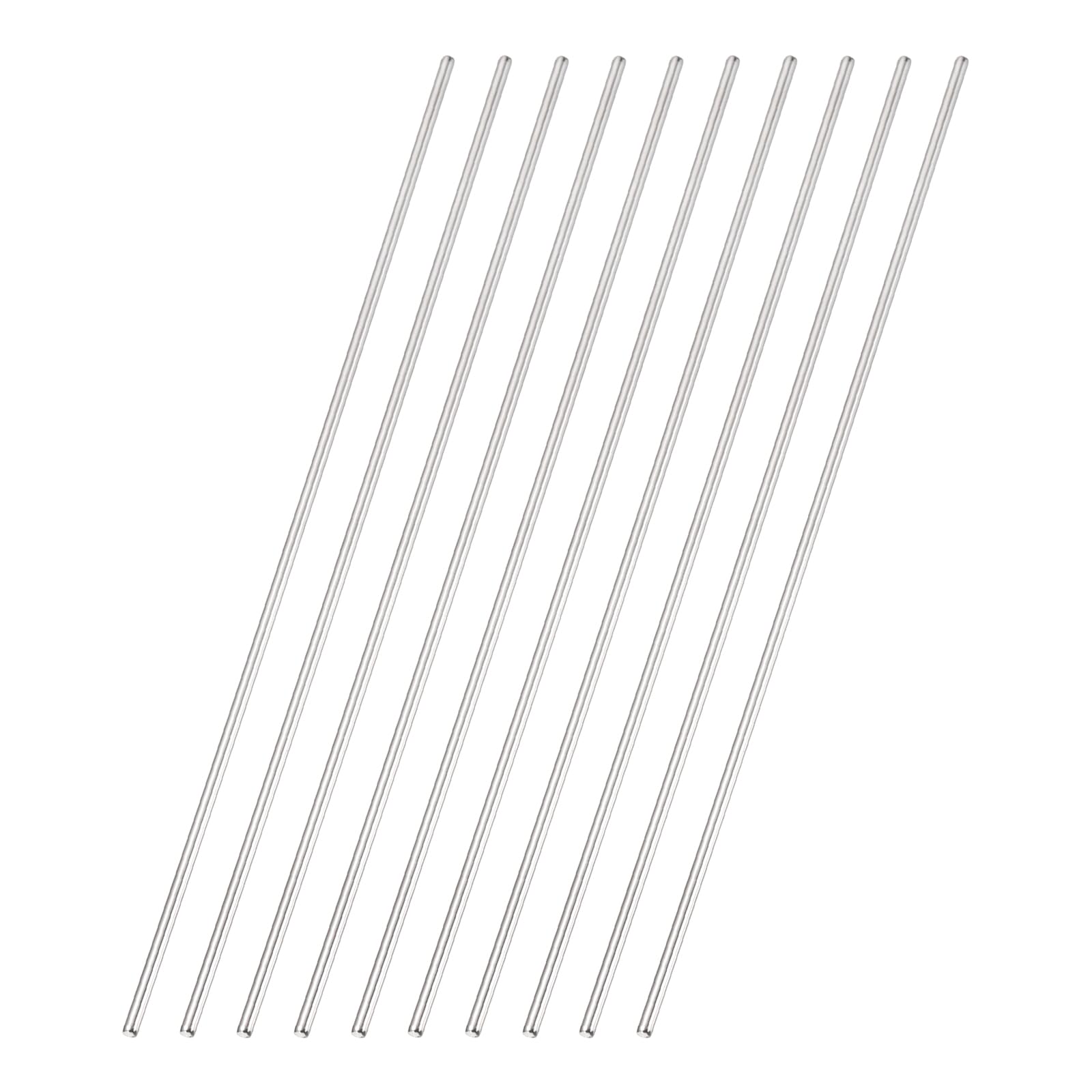 sourcing map 10 Pack RC Wheel Axle Pin, 2x120mm Steel Hex Wheel Hub Nut Pin Replacement for DIY RC Car Truck Boat Helicopter Model Part, Silver