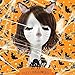rabbitgoo Halloween Short Curly Hair Wigs 11 inches with Flat Bangs for Women