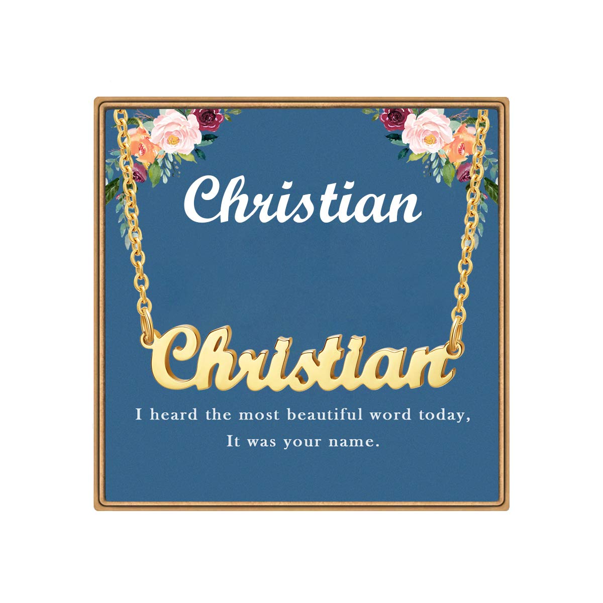 Ldurian Name Necklace Personalized | Christian Name