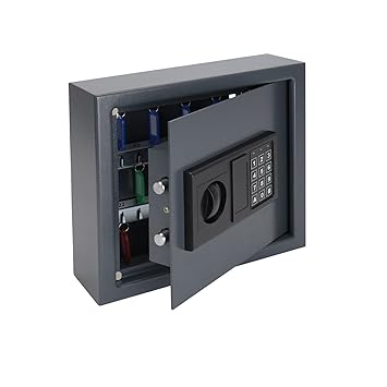 HMF 2030-11 Schlüsseltresor Elektronikschloss, 30 Haken, 30,0 x 28,0 x 10,0 cm, anthrazit