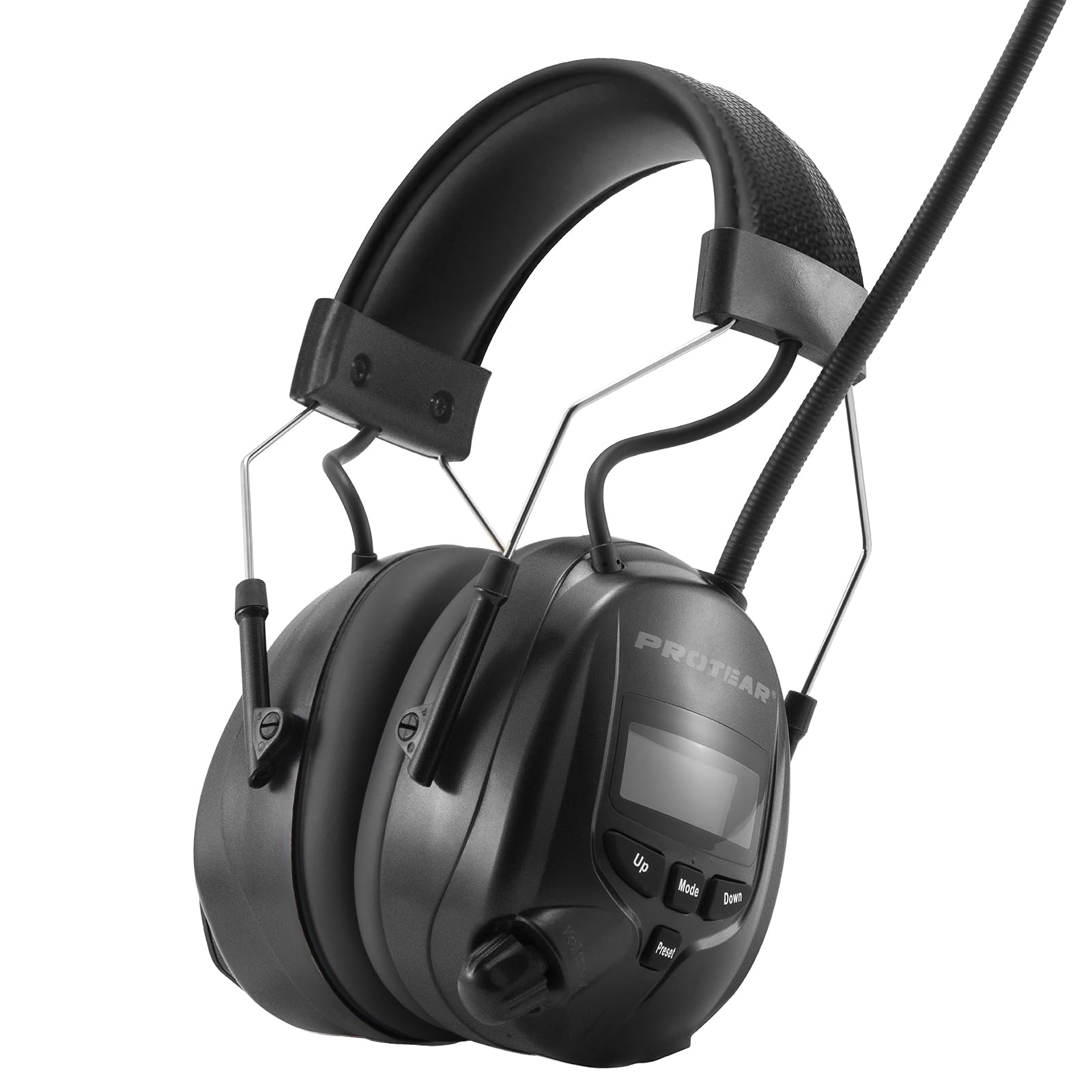 PROTEAR Ear Defenders with Radio DAB/DAB+/FM, Built-in Bluetooth 5.3, Ideal Safety Earmuffs Wireless Headphones for Mowing, Sawing, Workshop, SNR 30dB