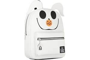 BIOWORLD Disney Nightmare Before Christmas Zero The Dog PU Leather Cute Mini Backpack Purse Tote Bag Small Mini Travel Backpack